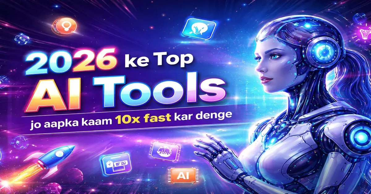 2026 ke Top AI Tools: 10 Best AI Tools Jo Aapka Kaam 10x Fast Kar Denge