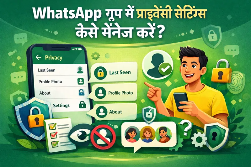 WhatsApp group me privacy settings kaise manage kare