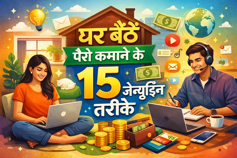 Ghar baithe paise kamane ke 15 genuine tareeke